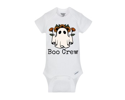Boo Crew ghost Halloween themed baby Onesie® bodysuit and Toddler shirts size 0-24 Month and 2T-5T - image1